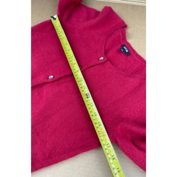 Apt 9 Cardigan women’s size medium red long sleeve rabbit hair sweater - Picture 9 of 11